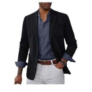 PJ PAUL JONES Knitted Sport Coat Blazer Two Buttons Business Jackets Men's XL